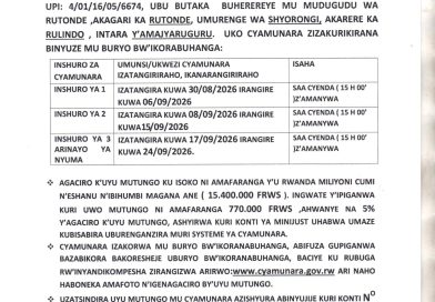 ITANGAZO RYA CYAMUNARA KU NZU YA UWIMANA Hamad