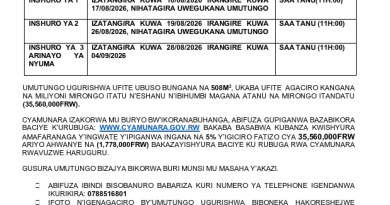 itangazo rya cyamunara