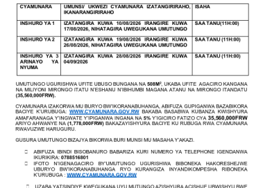 itangazo rya cyamunara