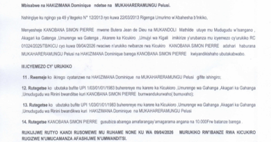 inyandiko imenyesha umuburanyi imikirize y’urubanza