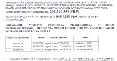 itangazo rya cyamunara