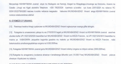 inyandiko imenyesha umuburanyi imikirize y’urubanza