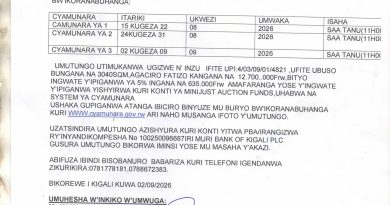 Itangazo rya cyamunara