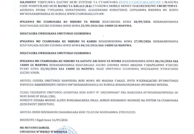 Itangazo rya cyamunara