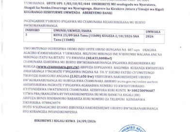 Itangazo rya cyamunara