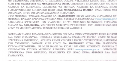 itangazo rya cyamunara