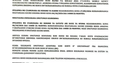 Itangazo rya cyamunara
