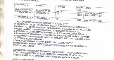 Itangazo rya cyamunara