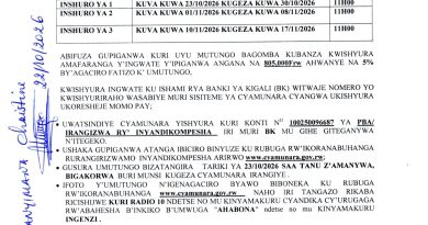 Itangazo rya cyamunara