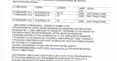 itangazo rya cyamunara